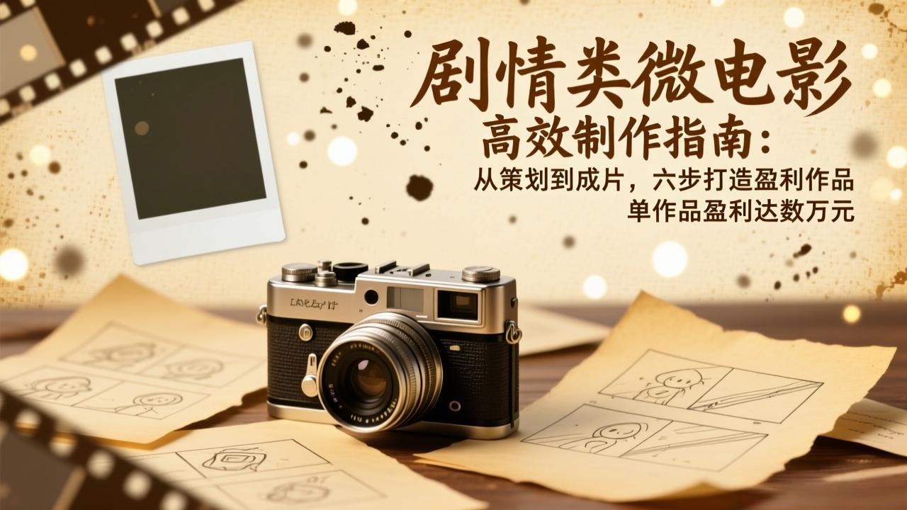 剧情类微电影高效制作指南：从策划到成片，六步打造盈利作品，单作品盈利达数万元-聊项目