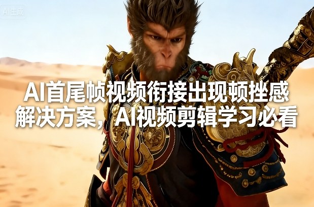 AI首尾帧视频衔接出现顿挫感解决方案，AI视频剪辑学习必看-聊项目