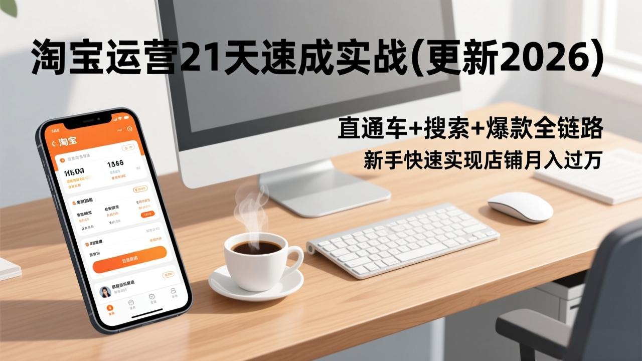 淘宝运营21天速成实战(更新2026-聊项目