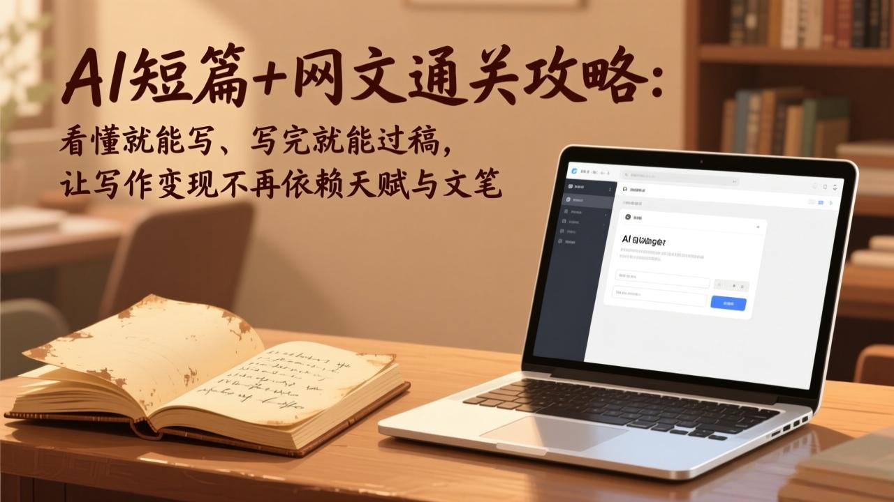 AI短篇+网文通关攻略：看懂就能写、写完就能过稿，让写作变现不再依赖天赋与文笔-聊项目