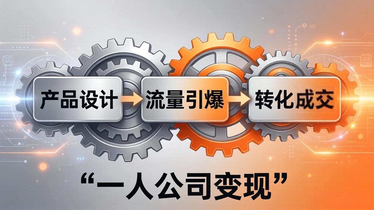 一人公司变现全攻略：产品设计+流量引爆+转化成交，打造不受年龄限制的长期事业-聊项目