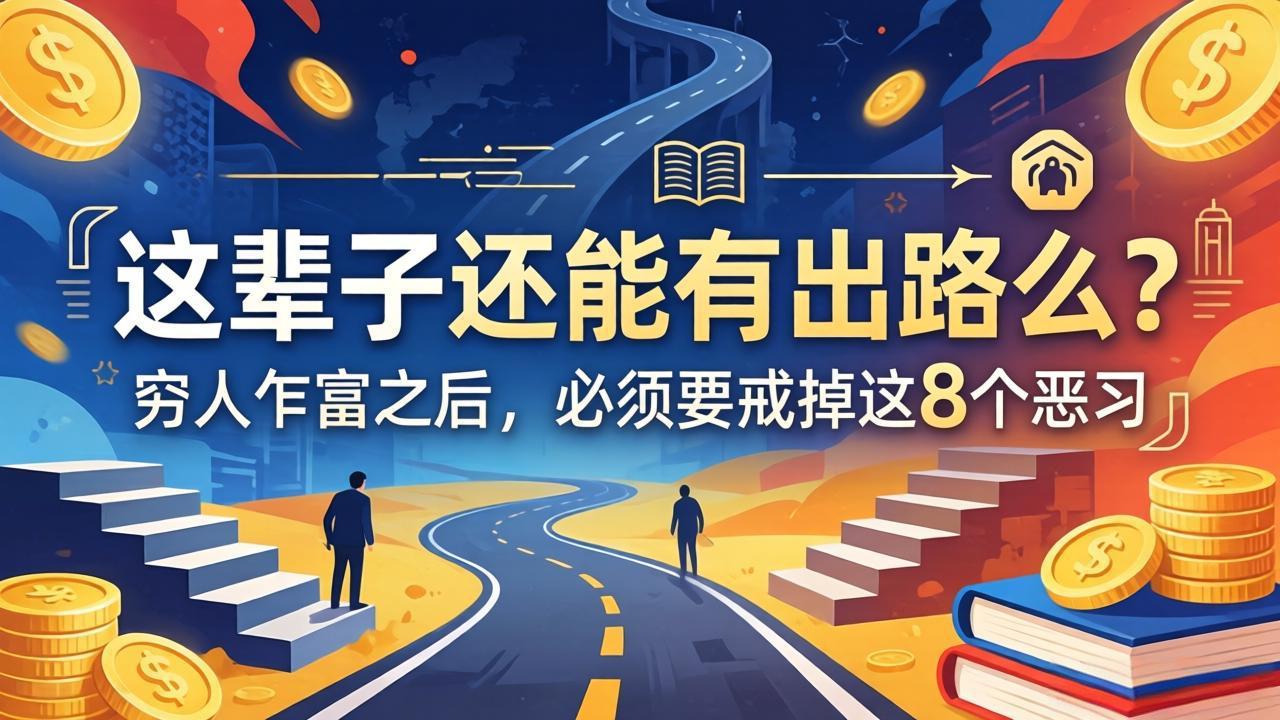 关于人生两篇付费文章【这辈子还能有出路么？】【穷人乍富之后，必须要戒掉这8个恶习】-聊项目