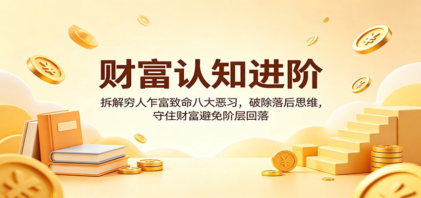 财富认知进阶：拆解穷人乍富致命八大恶习，破除落后思维，守住财富避免阶层回落-聊项目