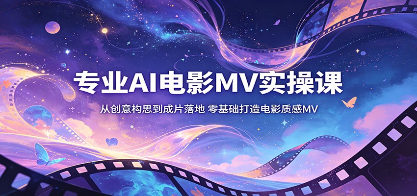 专业AI电影MV实操课：从创意构思到成片落地，零基础打造电影质感MV-聊项目