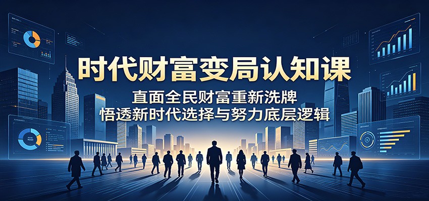 时代财富变局认知课：直面全民财富重新洗牌，悟透新时代选择与努力底层逻辑-聊项目