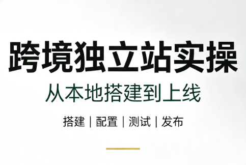 跨境独立站实操：从本地搭建到上线-聊项目