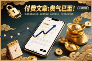 付费文章:贵气已至!用最朴素直白的文字,让你清楚知道,该如何接住这一次时代的泼天富贵-聊项目