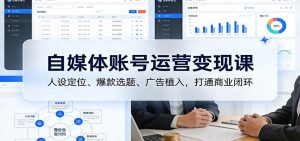 自媒体账号运营变现课:人设定位、爆款选题、广告植入,打通商业闭环-聊项目