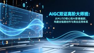 AIGC双证高阶大师班:从MJ/SD核心到AI影像编剧,构建全链路创作与商业应用体系-聊项目