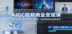 AIGC视频商业变现课:脚本创作、素材生成、剪辑,轻松做商业视频接单-聊项目