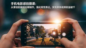 手机电影感拍摄课:从策划拍摄到后期制作,强化视觉表达,实现单条视频收益破千-聊项目