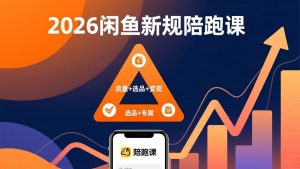 2026闲鱼高阶陪跑课全新上线,带你吃透新规玩转选品流量,从零搭建稳定变现盈利体系-聊项目