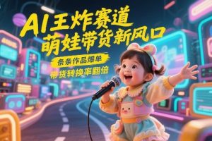 AI王炸赛道,萌娃带货新风口,条条作品爆单,带货转换率翻倍,核心逻辑拆解-聊项目