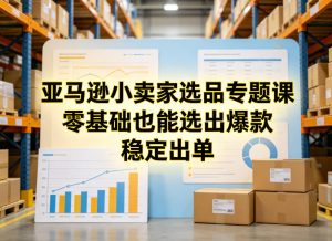 亚马逊小卖家选品专题课,零基础也能选出爆款,稳定出单-聊项目