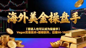 海外美金操盘手技术【普通人操盘手手册】Vegas交易技术+聪明软件,日赚50-100U-聊项目