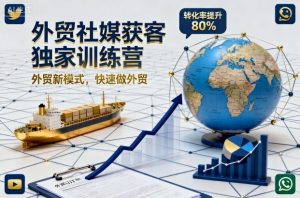 外贸社媒获客独家训练营,外贸新模式,快速做外贸(更新26年3月)-聊项目