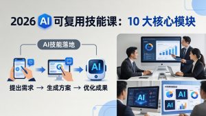2026AI可复用技能-4月新课：10大核心模块，手把手教你把AI用进工作、产出成果-聊项目