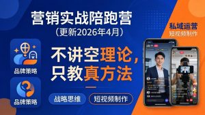 营销实战陪跑营(更新26年4月-聊项目