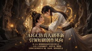 AIGC仿真人《合欢宗》短剧教学，用AIGC解锁缠绵爱恋的全新呈现方式，让跨时空故事创作零门槛、高品质，重构短剧生态-聊项目