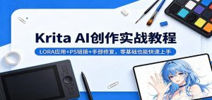 Krita AI创作实战教程:LORA应用+PS链接+手部修复,零基础也能快速上手-聊项目