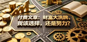 付费文章:财富大洗牌,我该选择,还是努力?-聊项目