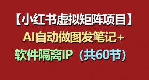 小红书虚拟矩阵项目:软件隔离IP+AI自动做图发笔记(共60节)-聊项目