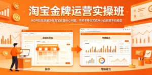 淘宝金牌运营实操班,从0开始系统解决你淘宝运营核心问题,手把手带你完成从小白到高手的蜕变-聊项目