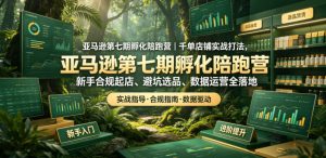 亚马逊第七期孵化陪跑营|千单店铺实战打法,新手合规起店、避坑选品、数据运营全落地-聊项目