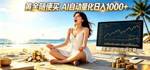 黄金随便买?AI自动外汇量化交易 在家当皇帝 日入1000+-聊项目