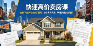 快速高价卖房课,破解“只能降价速卖”困局,助你步步实操,快速卖房卖出好价(更新2026)-聊项目