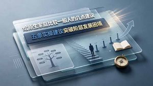 付费文章：给原生家庭比较一般人的几点建议，五条实操建议突破阶层发展困境-聊项目