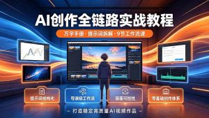 AI创作全链路实战教程｜万字手册·提示词拆解·9节工作流课，打造稳定高质量AI视频作品-聊项目
