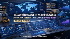 亚马逊跨境实战课:全品类选品逻辑|SP/SB/SD广告精细化|新品打爆旺季爆单全套运营教程-聊项目