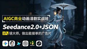 AIGC商业动画漫剧实战班-更新:Seedance2.0+JSON分镜大师,做出能接单的广告片-聊项目