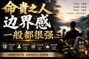 付费文章：命贵之人，边界感一般都很强-聊项目