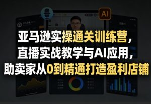 亚马逊实操通关训练营,直播实战教学与AI应用,助卖家从0到精通打造盈利店铺(更新8月8日)-聊项目