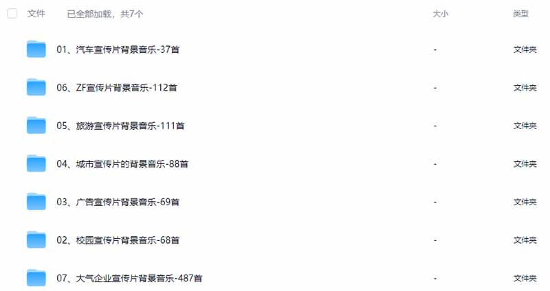 图片[3]-某宝付费购买，常用6G音效合集！970+首宣传片背景音乐，无版权可商用大气素材，分类清晰，高质量内容-聊项目
