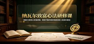 纳瓦尔致富心法研修课：拆解10条核心财富逻辑，理清不靠内卷实现被动收入的成长路径-聊项目