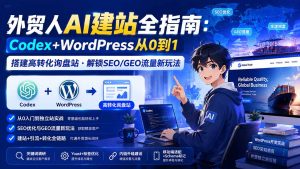 外贸人AI建站全指南:Codex+WordPress从0到1·搭建高转化询盘站·解锁SEO/GEO流量新玩法-更新-聊项目