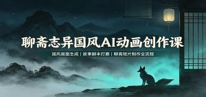 聊斋志异国风AI动画创作课:国风画面生成,故事脚本打磨,聊斋短片制作全流程-聊项目