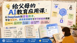 给父母的AI教育应用课：从DeepSeek到豆包扣子，学会错题本、阅读英语辅导与学习智能体搭建-聊项目