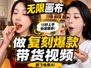 无限画布实操教程，搭一个炸裂级黑科技工作流——一键复刻爆款带货视频-聊项目