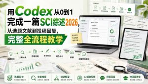 用Codex从0到1完成一篇SCI综述2026,从选题文献到投稿回复,完整全流程教学-聊项目