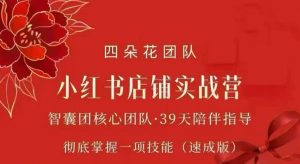 四朵花-小红书店铺专项实战营,专项类目开店跑通全流程,彻底掌握一项技能(速成版)-聊项目