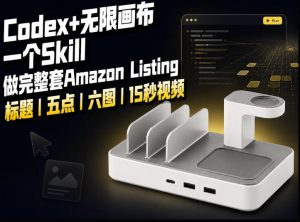 我用一个Codex Skill做完Amazon Listing:标题、五点、六图和视频全流程-聊项目